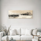 Abstraktes Bild In Beige Schwarz Und Weiss