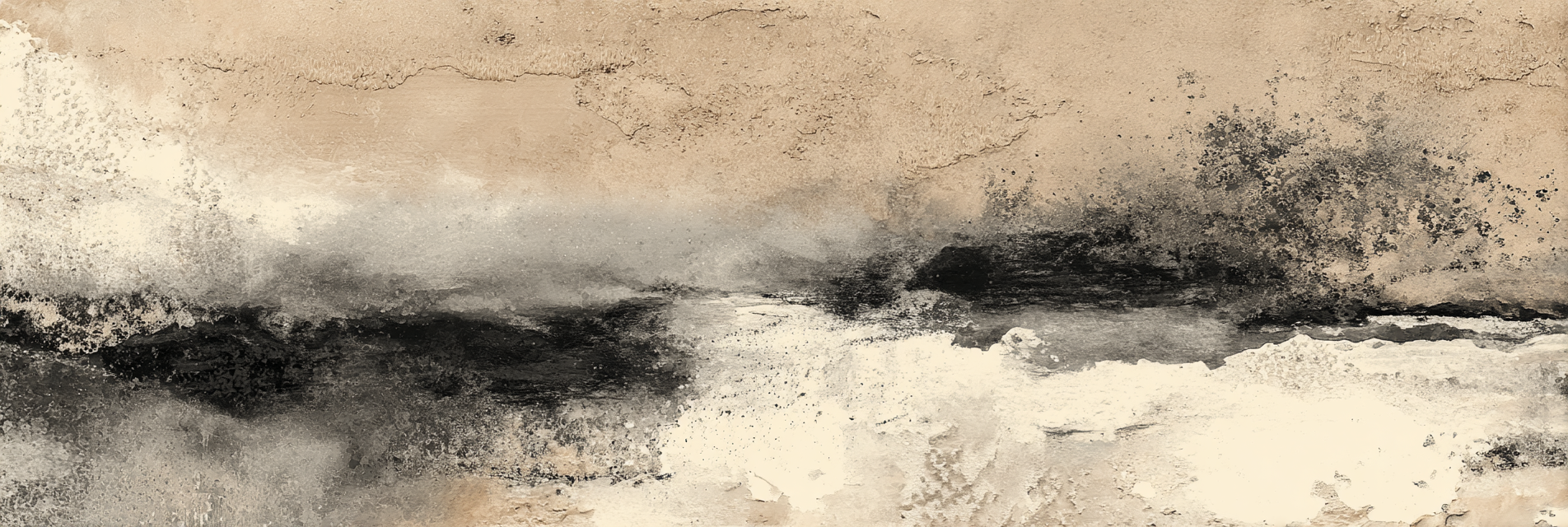 Abstraktes Bild In Beige Schwarz Und Weiss | Japandi | Einrichtungsstile
