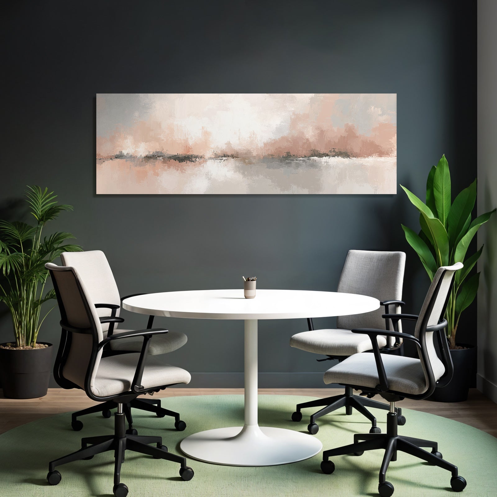 Abstract image with soft colors, calming landscape or reflection