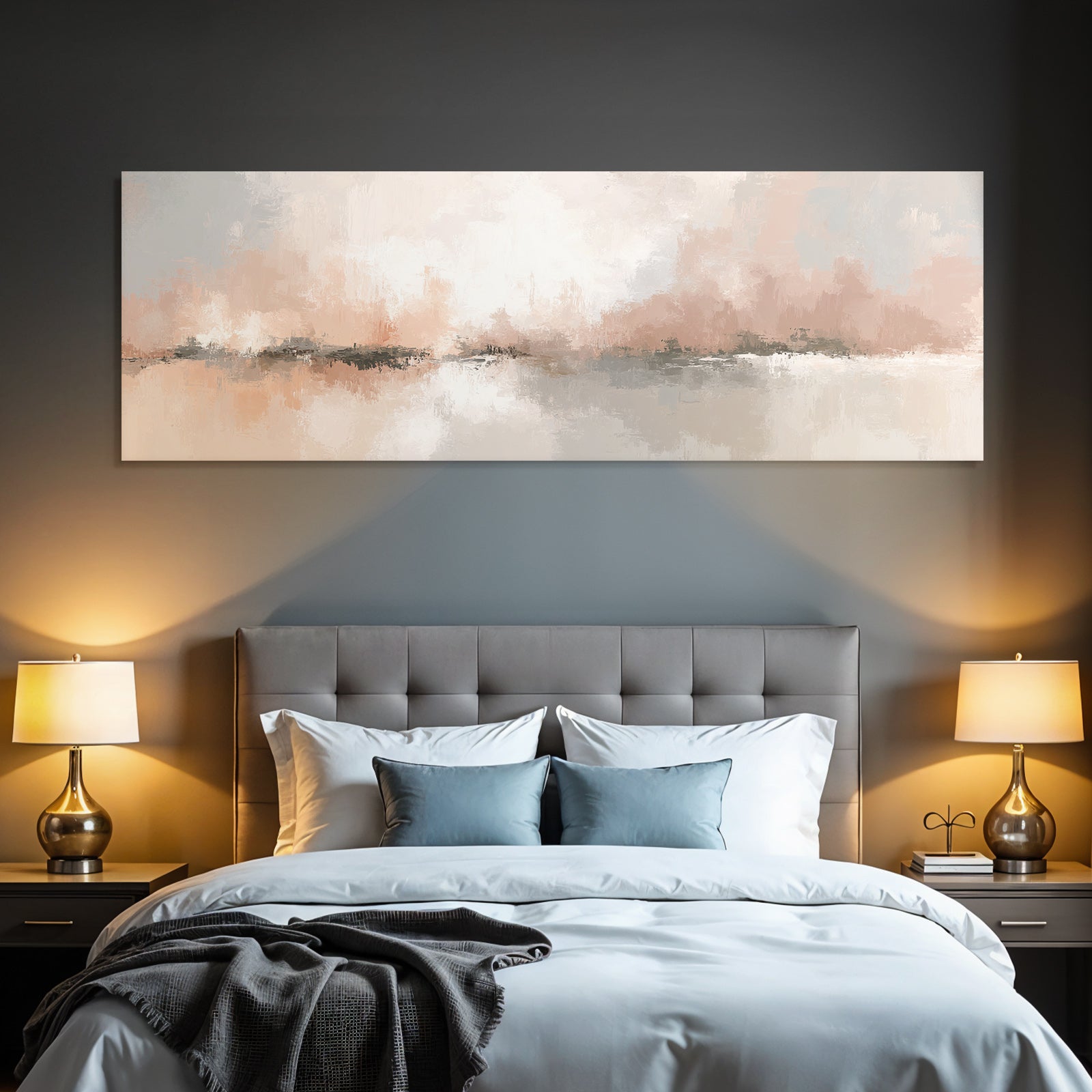 Abstract image with soft colors, calming landscape or reflection