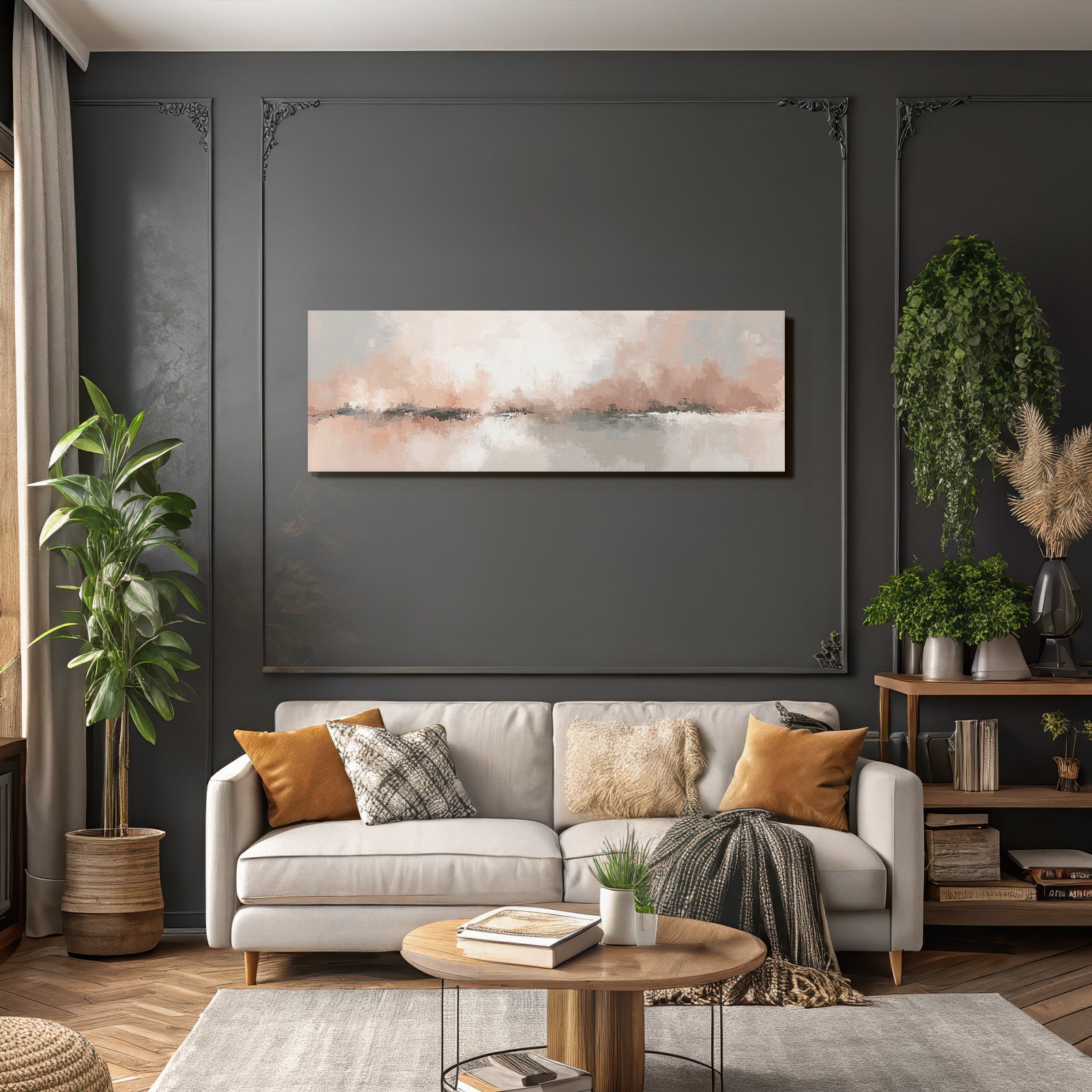Abstract image with soft colors, calming landscape or reflection