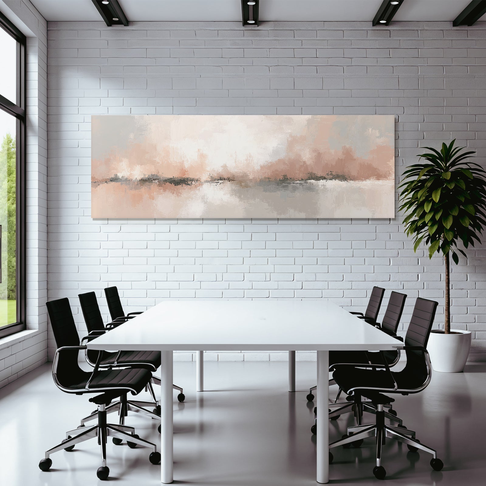 Abstract image with soft colors, calming landscape or reflection