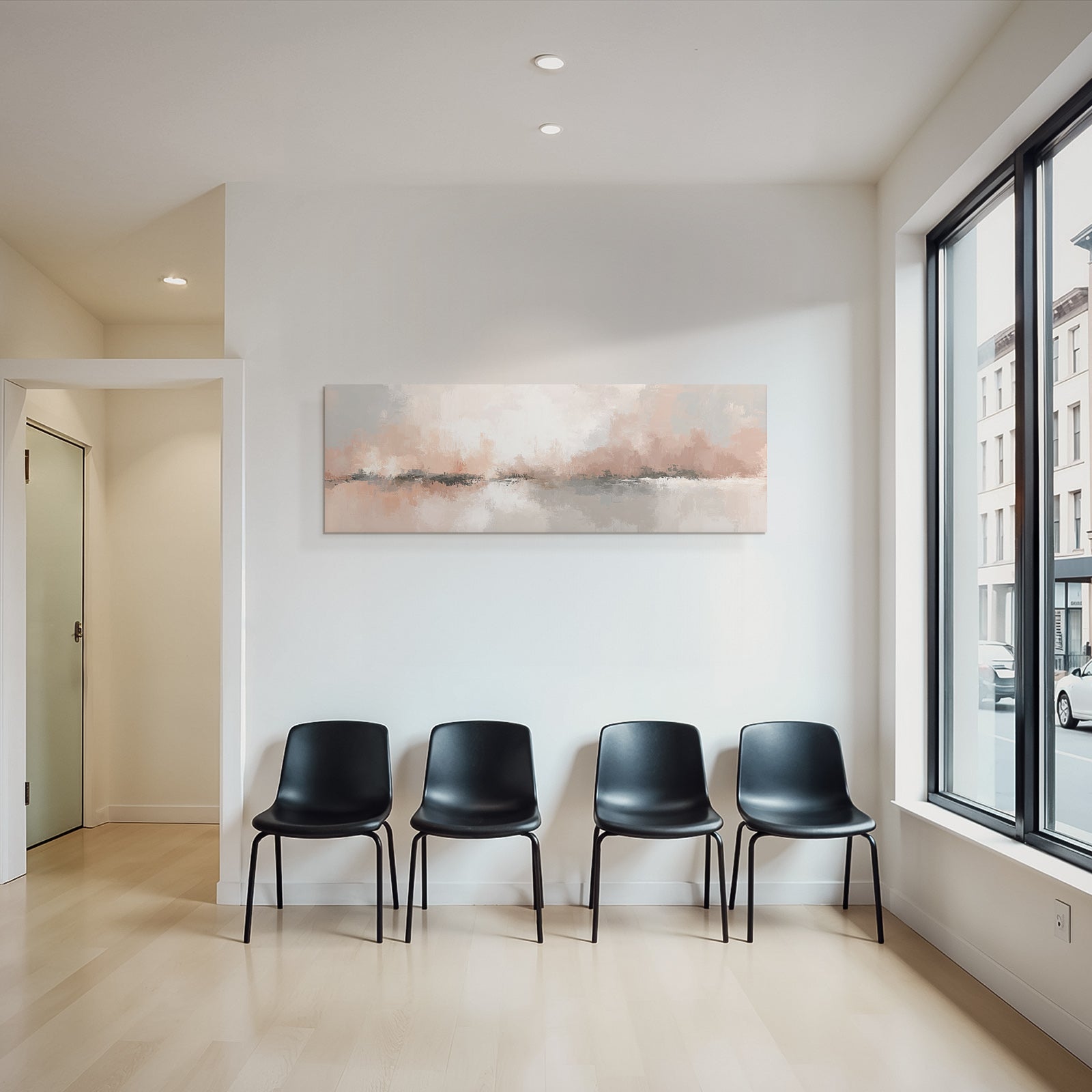 Abstract image with soft colors, calming landscape or reflection