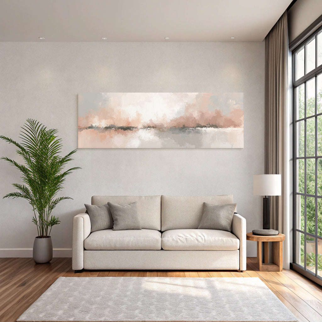 Abstraktes Bild Mit Sanften Farben Beruhigende Landschaft Oder Reflexion