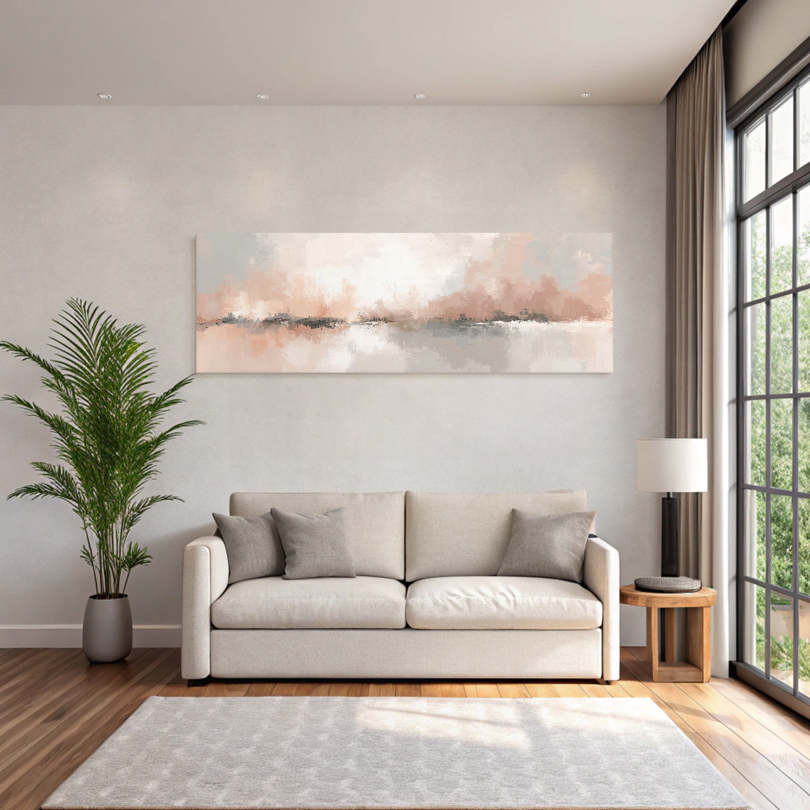 Abstract image with soft colors, calming landscape or reflection