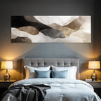 Abstraktes Design Erdige Toene Fluessige Formen