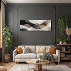 Abstraktes Design Erdige Toene Fluessige Formen