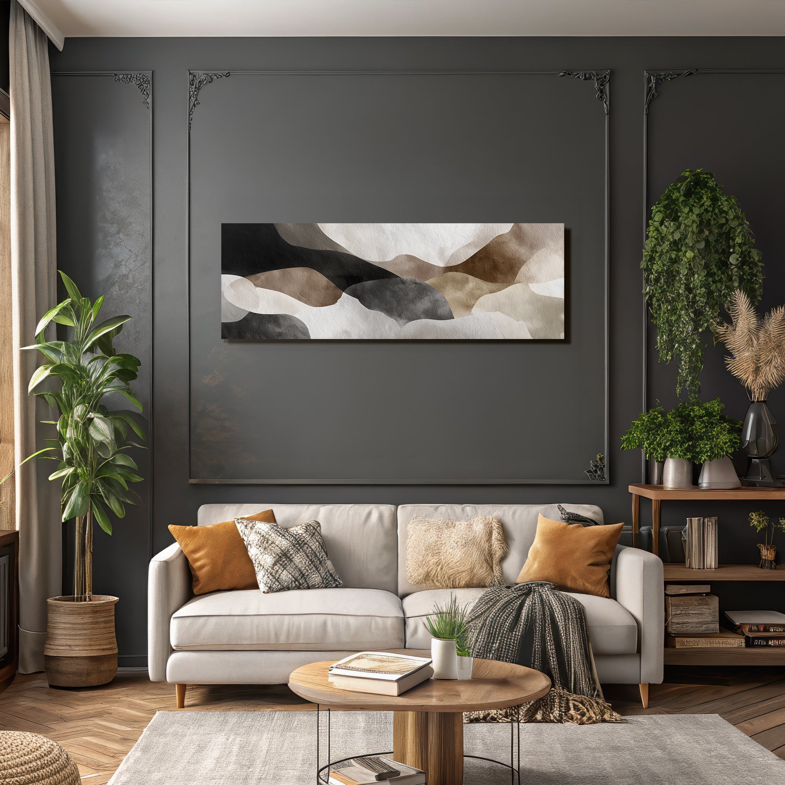 Abstract design Earthy tones Fluid shapes