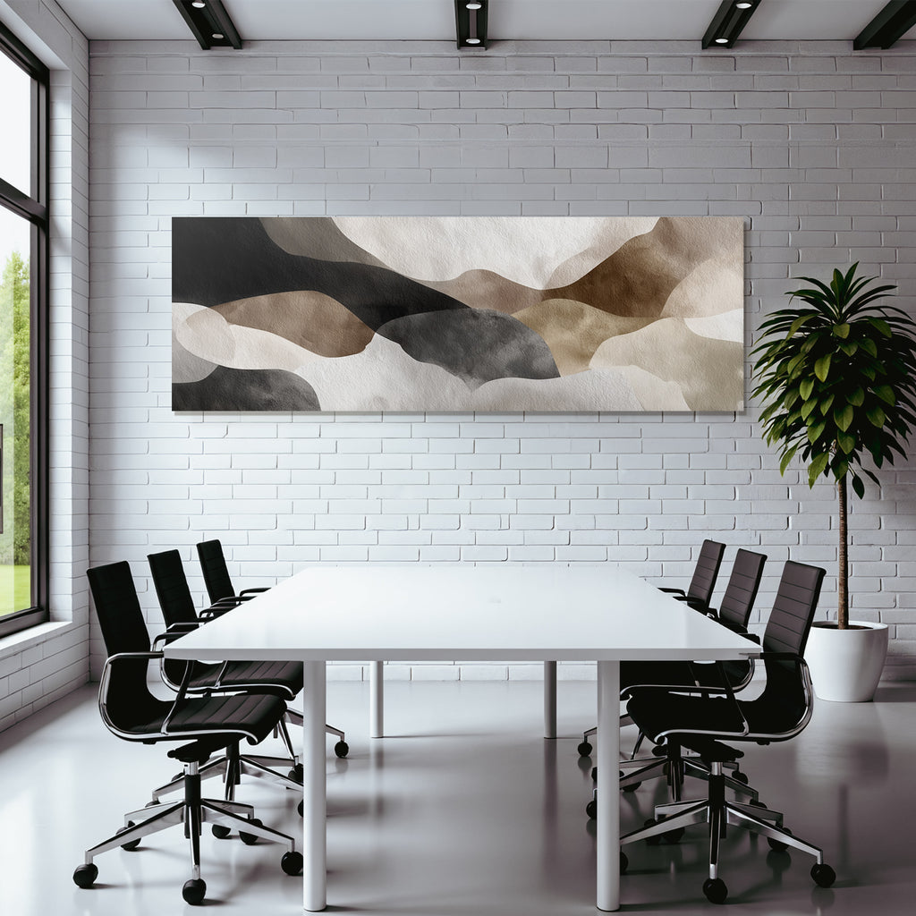 Abstraktes Design Erdige Toene Fluessige Formen