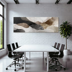 Abstraktes Design Erdige Toene Fluessige Formen