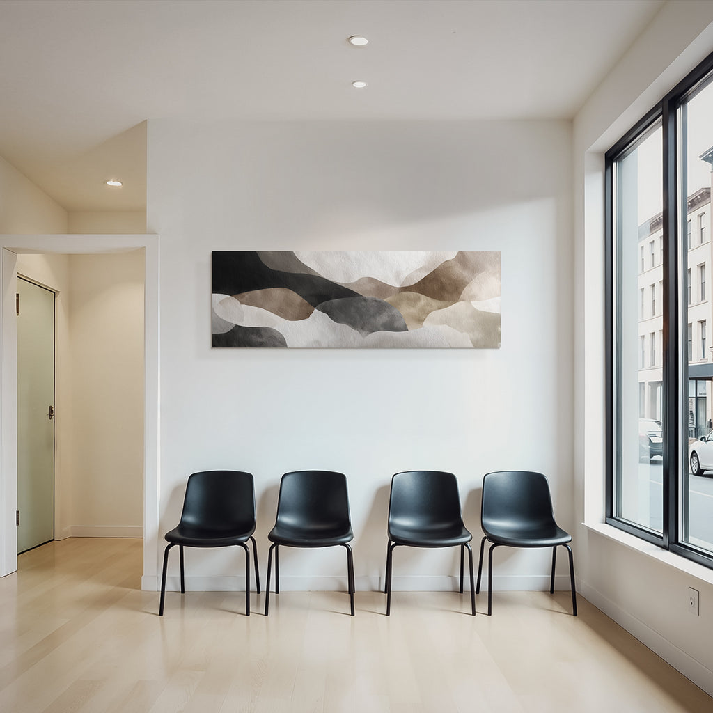 Abstraktes Design Erdige Toene Fluessige Formen