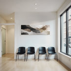Abstraktes Design Erdige Toene Fluessige Formen