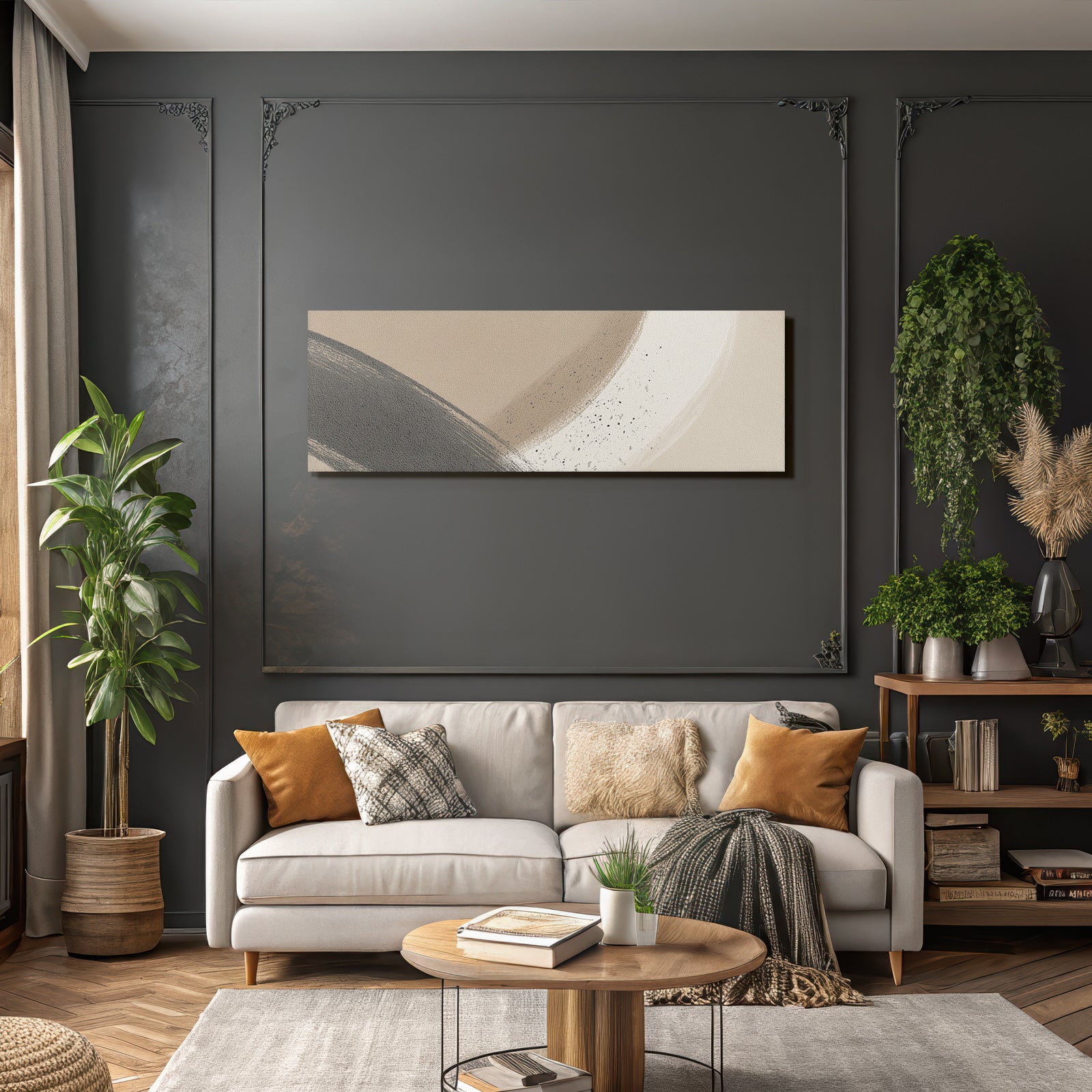 Abstract Design Earthy Tones Textures Modern Aesthetics Soft Shapes