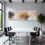 Abstract Design Earth Tones With Branches And Dots