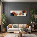 Abstraktes Design Mit Formen Und Farben Erdtuene Kreise Ovalen