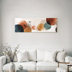 Abstraktes Design Mit Formen Und Farben Erdtuene Kreise Ovalen