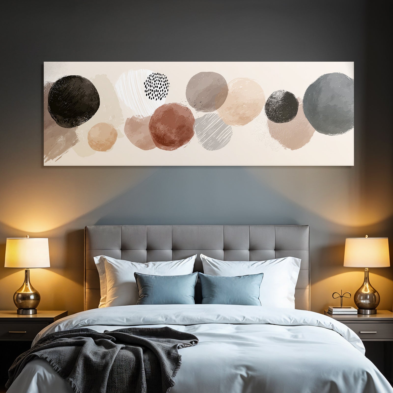Abstract design with circles, colors, textures, light, background