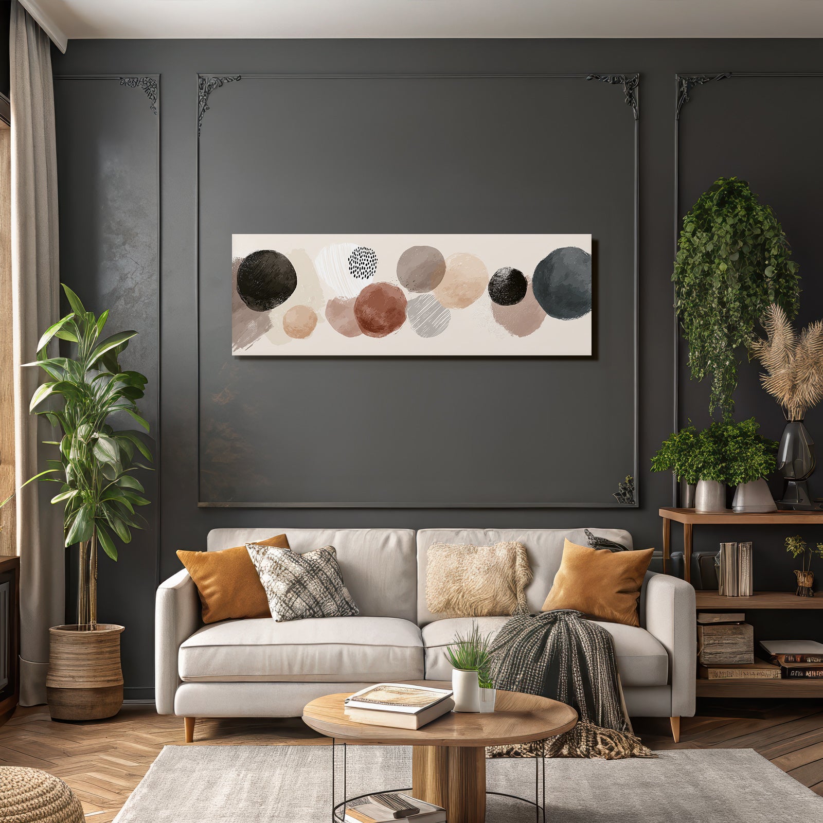 Abstract design with circles, colors, textures, light, background