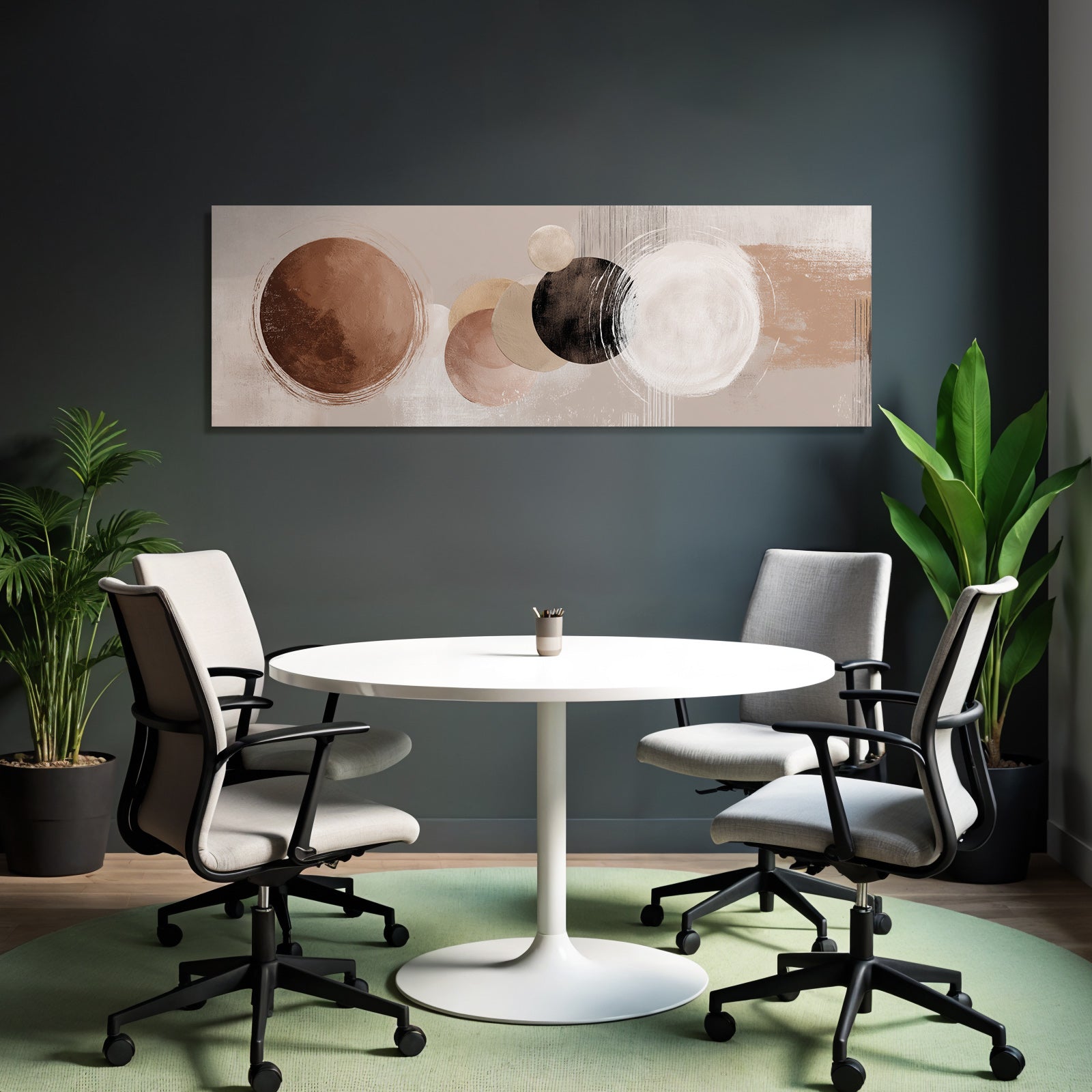 Abstract Design With Circles Neutral Background