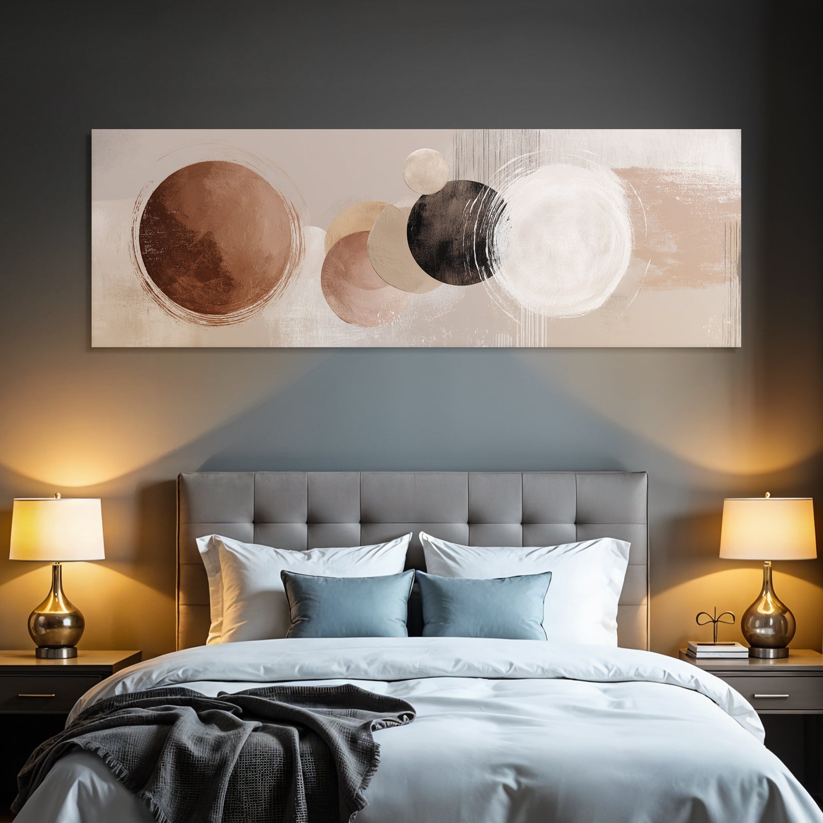 Abstract Design With Circles Neutral Background
