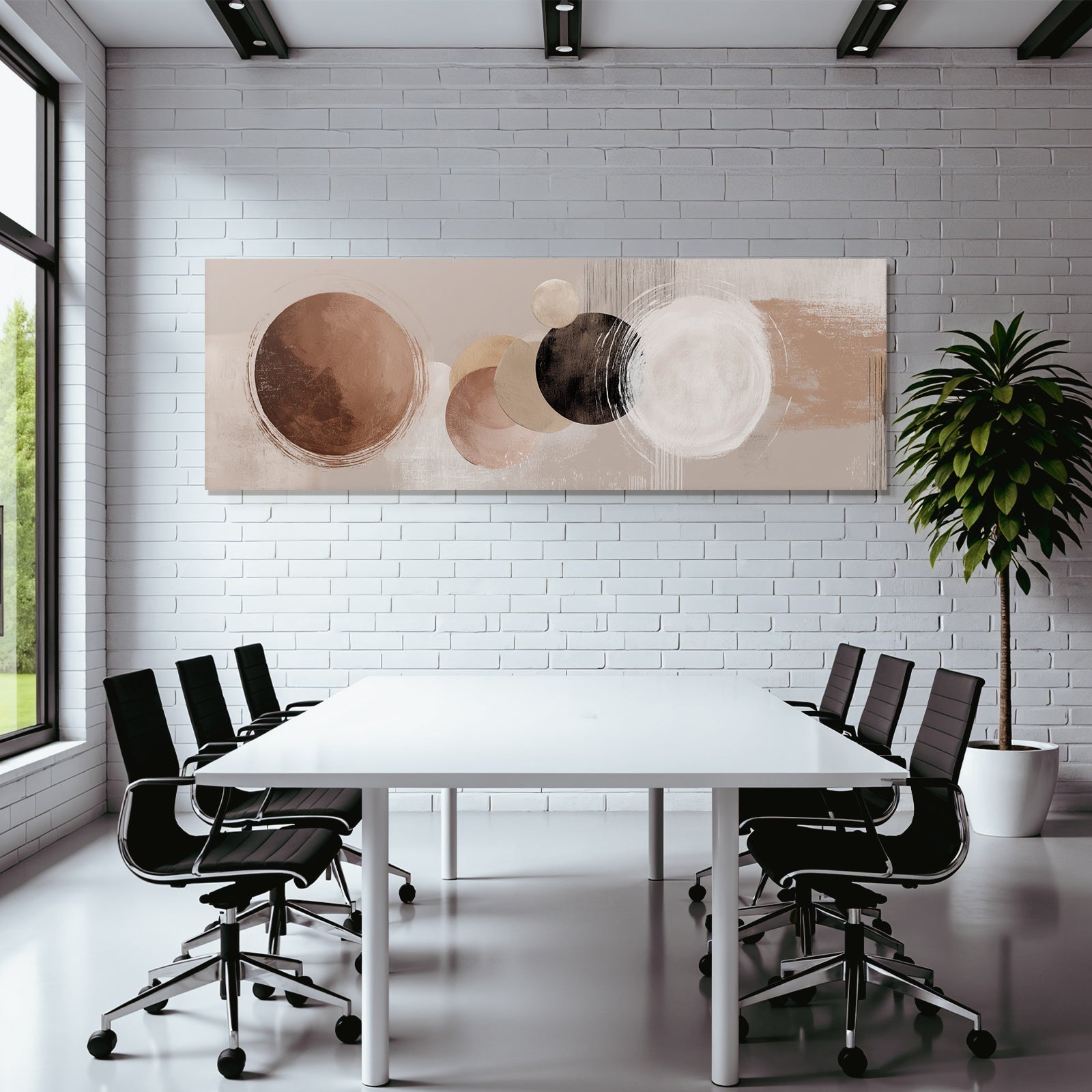 Abstract Design With Circles Neutral Background