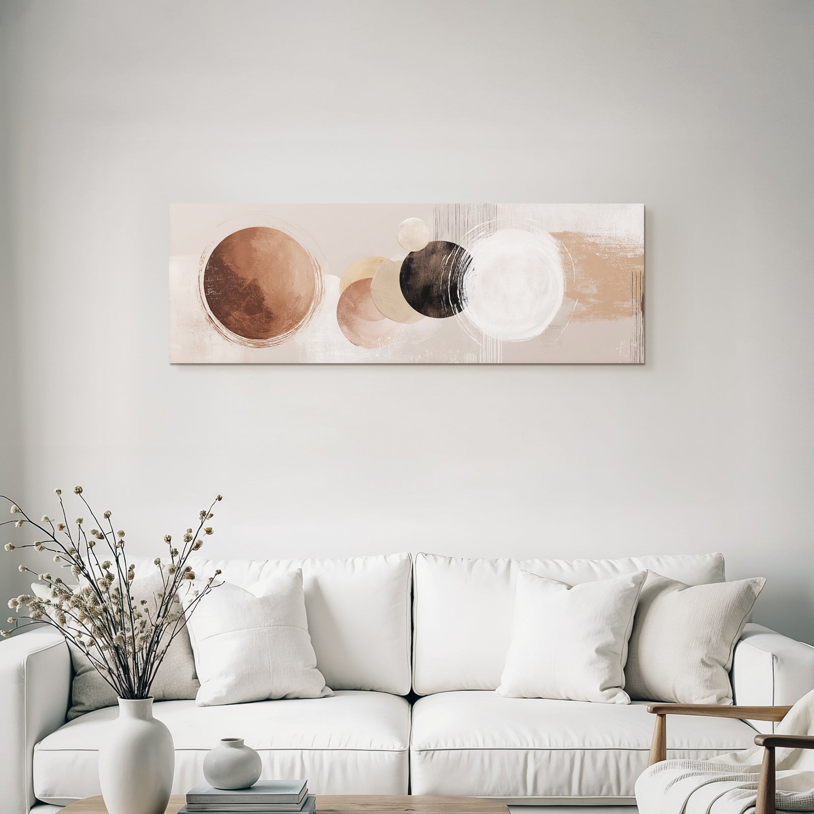 Abstract Design With Circles Neutral Background