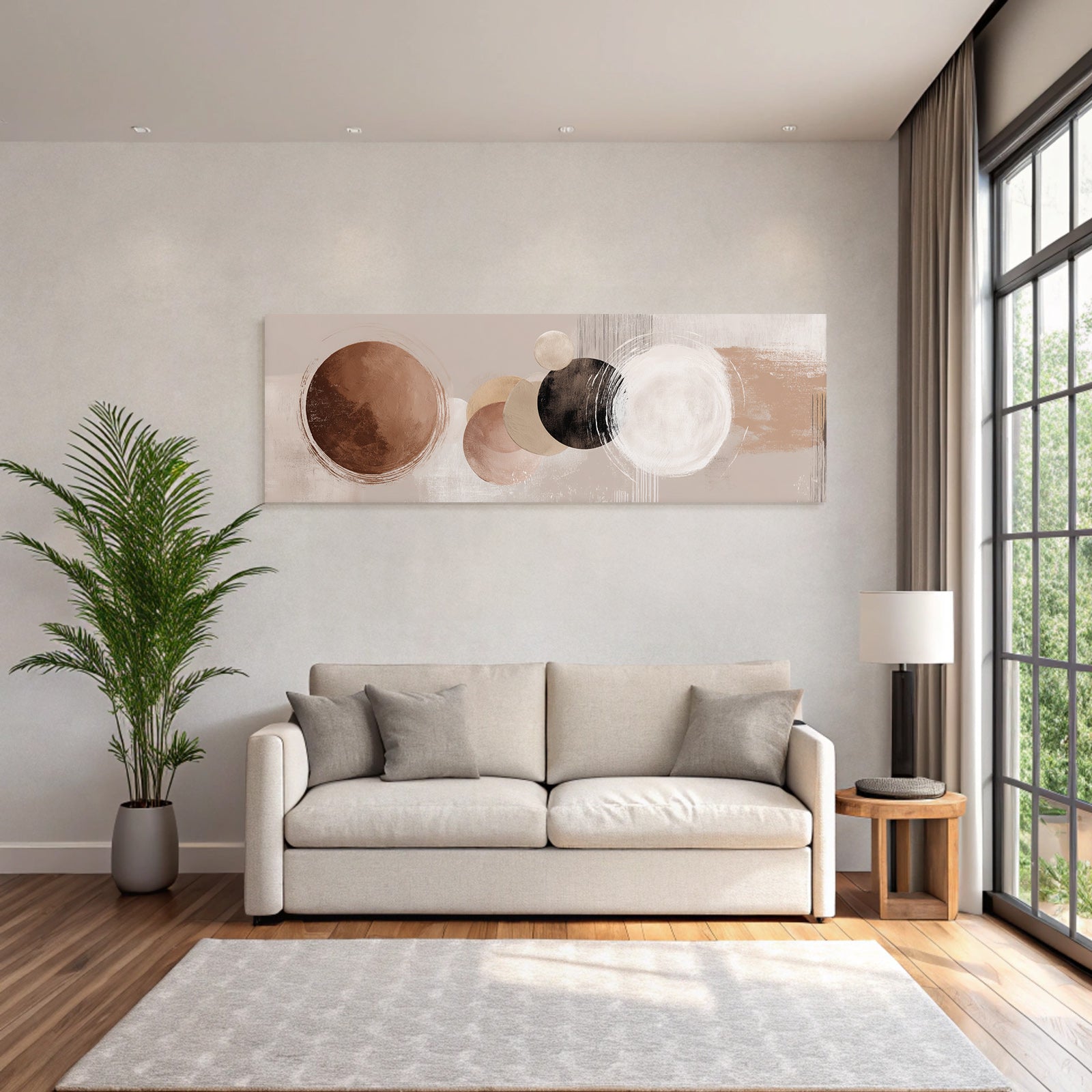 Abstract Design With Circles Neutral Background