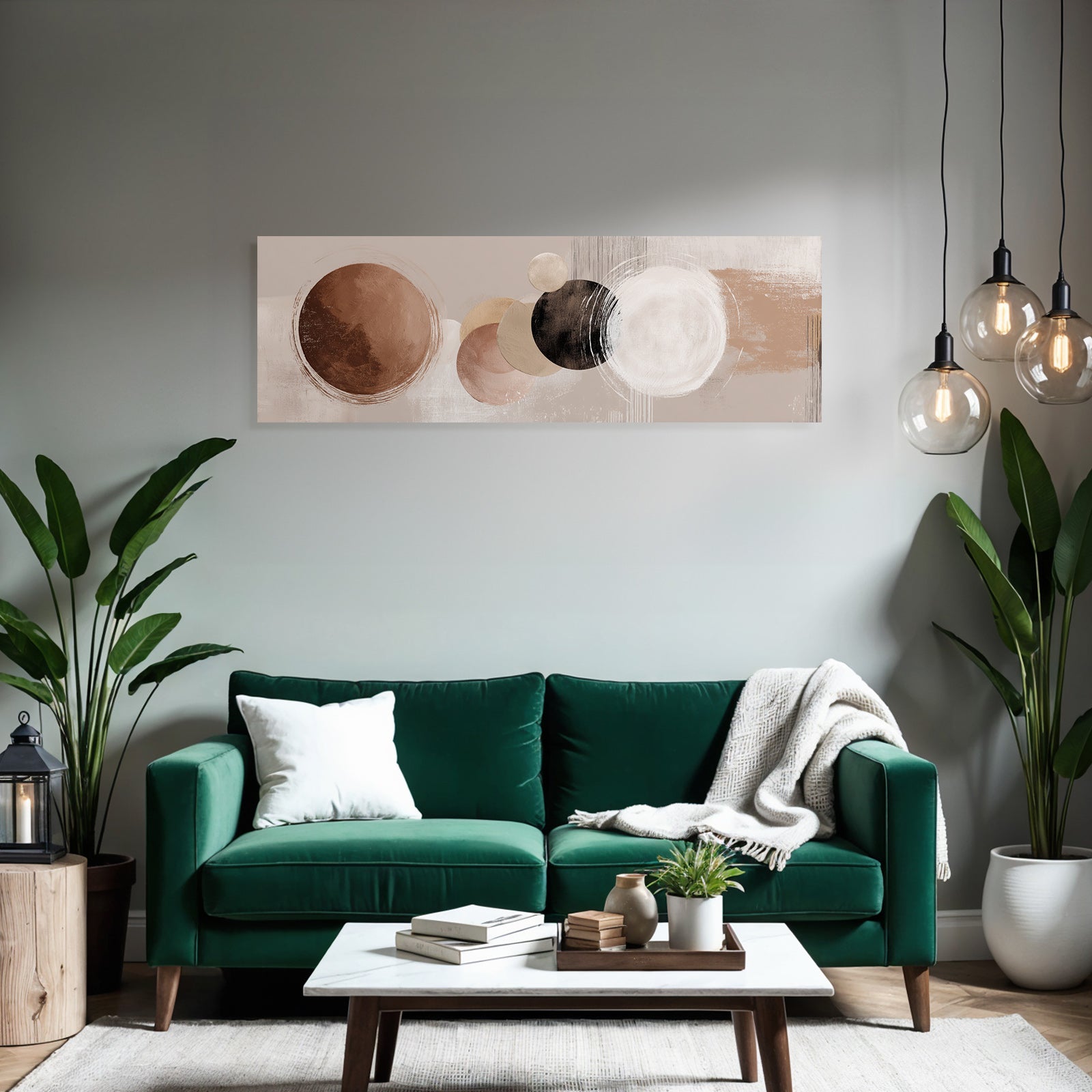 Abstract Design With Circles Neutral Background