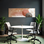 Abstraktes Design Runde Formen Farben Hintergrund Beige Terracotta Grau