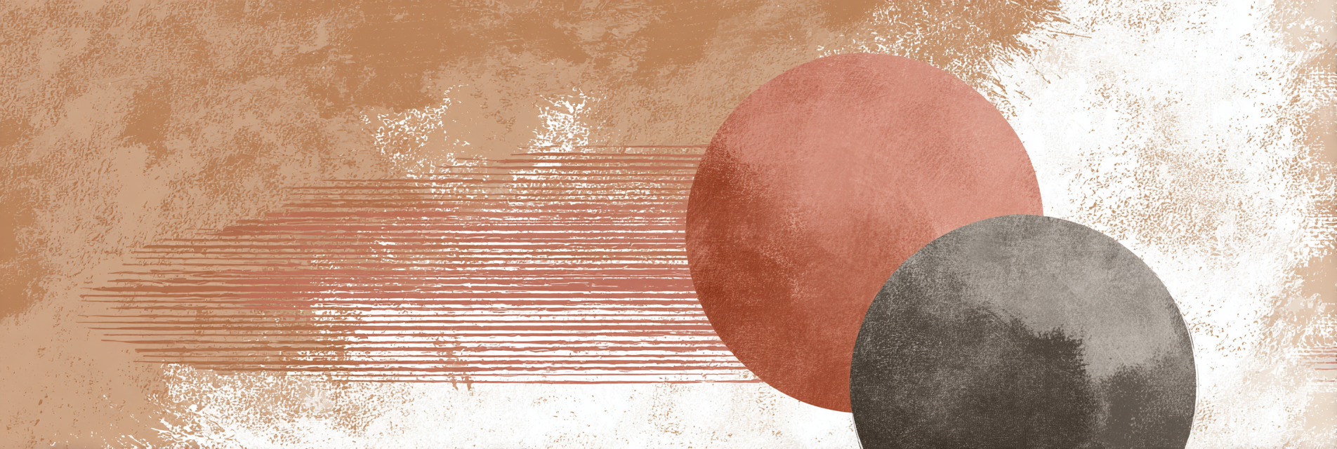 Abstraktes Design Runde Formen Farben Hintergrund Beige Terracotta Grau | Japandi | Einrichtungsstile