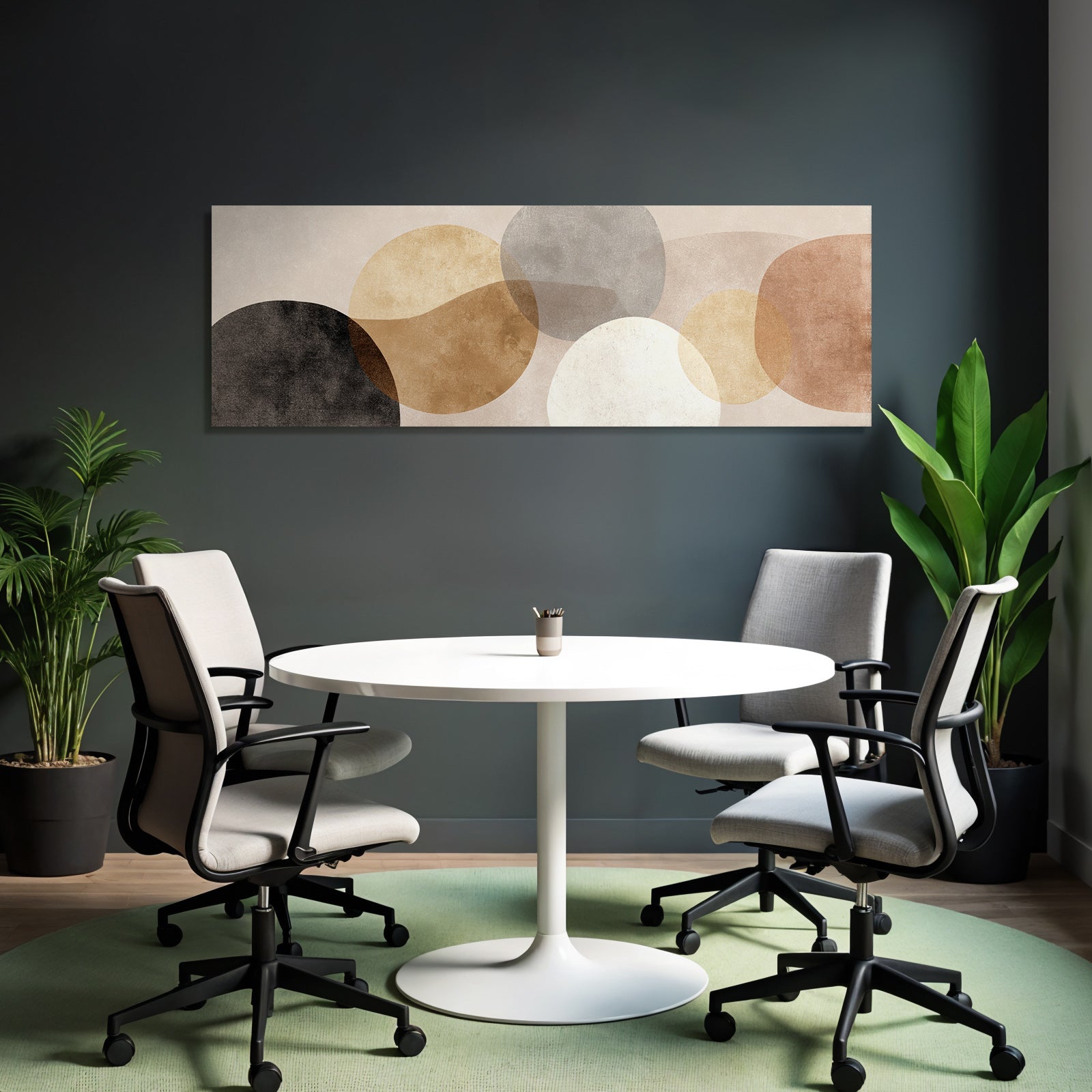 Abstract design Overlapping shapes Warm neutral tones
