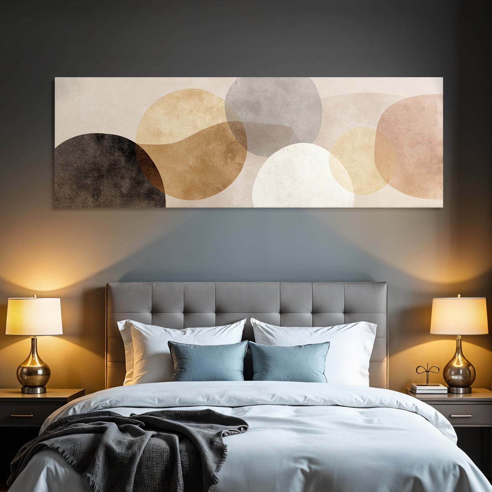 Abstract design Overlapping shapes Warm neutral tones