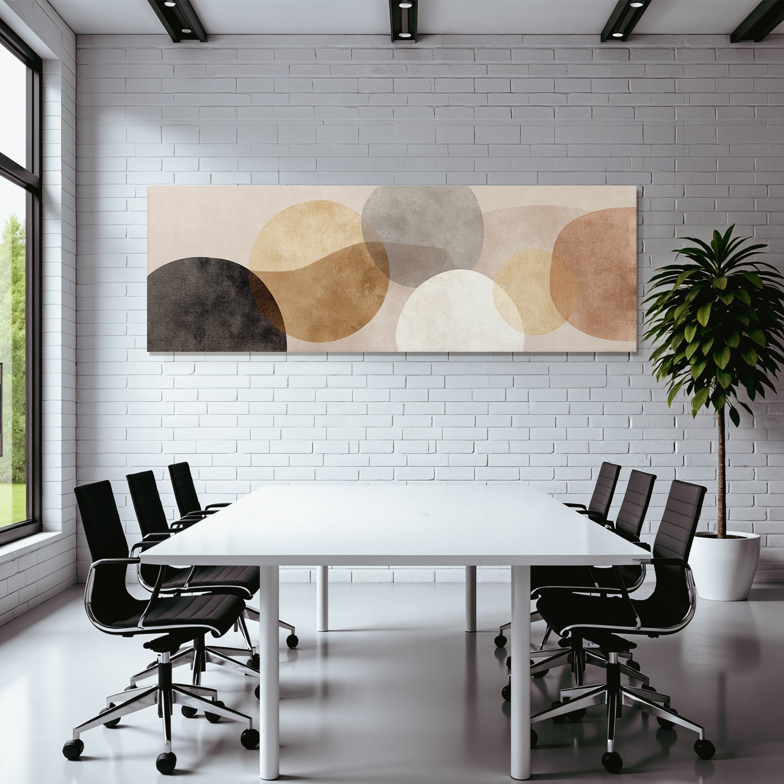 Abstract design Overlapping shapes Warm neutral tones