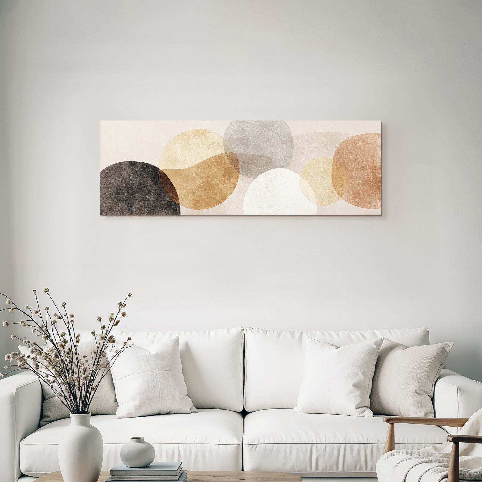 Abstract design Overlapping shapes Warm neutral tones