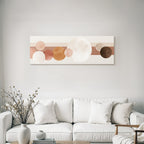 Abstraktes Design Verschiedene Kreise Und Horizontale Streifen