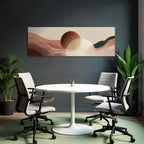 Abstraktes Design Warme Farben Linien Formen