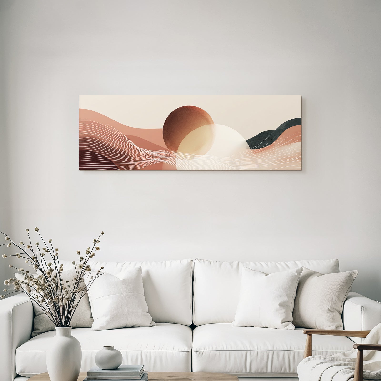 Abstract design warm colors lines shapes