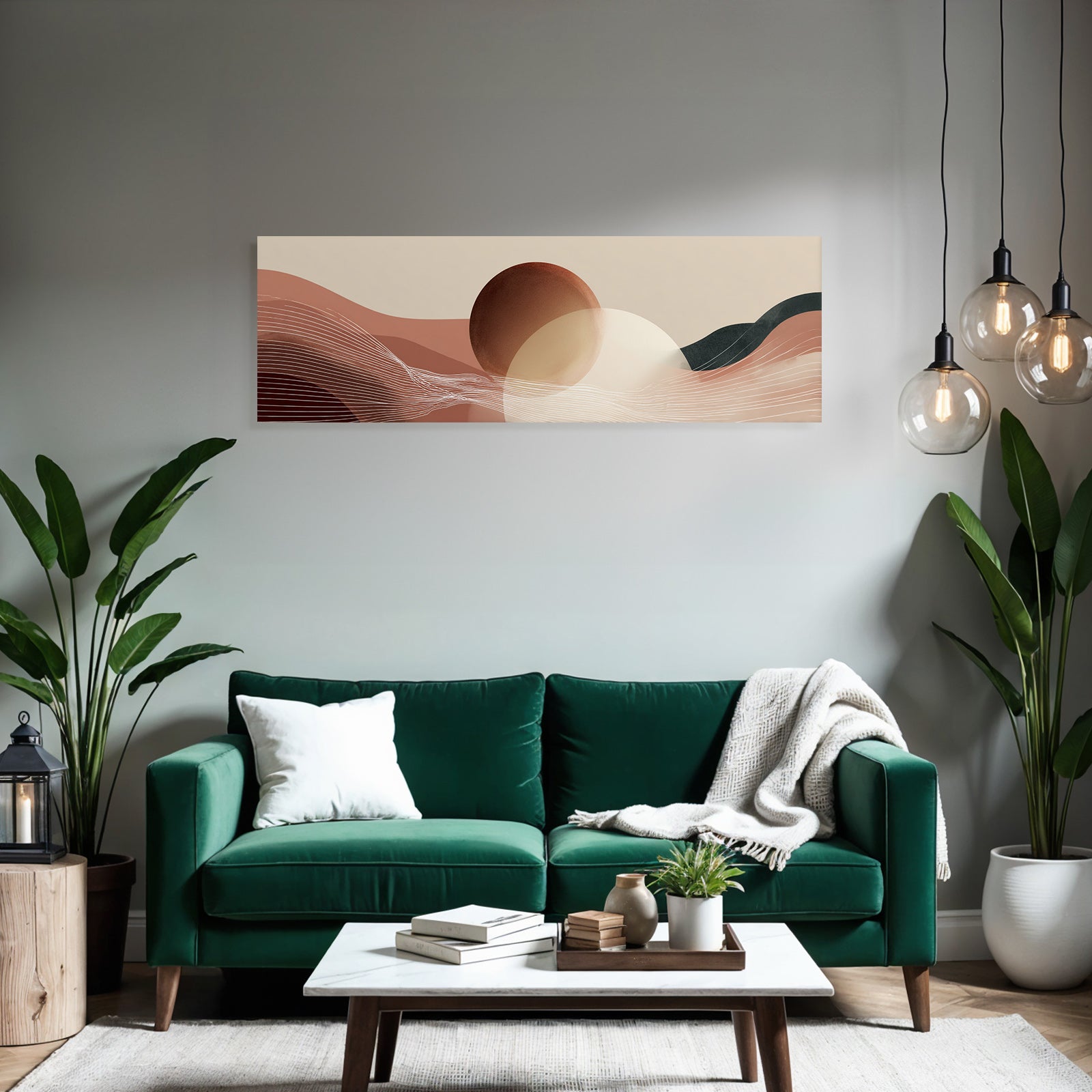 Abstract design warm colors lines shapes