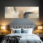 Abstraktes Gemaelde Beige Grau Und Schwarz Digital Kunst
