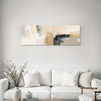 Abstraktes Gemaelde Beige Grau Und Schwarz Digital Kunst