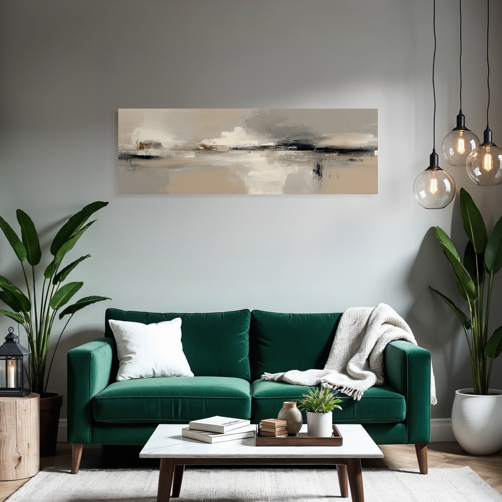 Abstract Painting Neutral Tones Textured Layered Visual