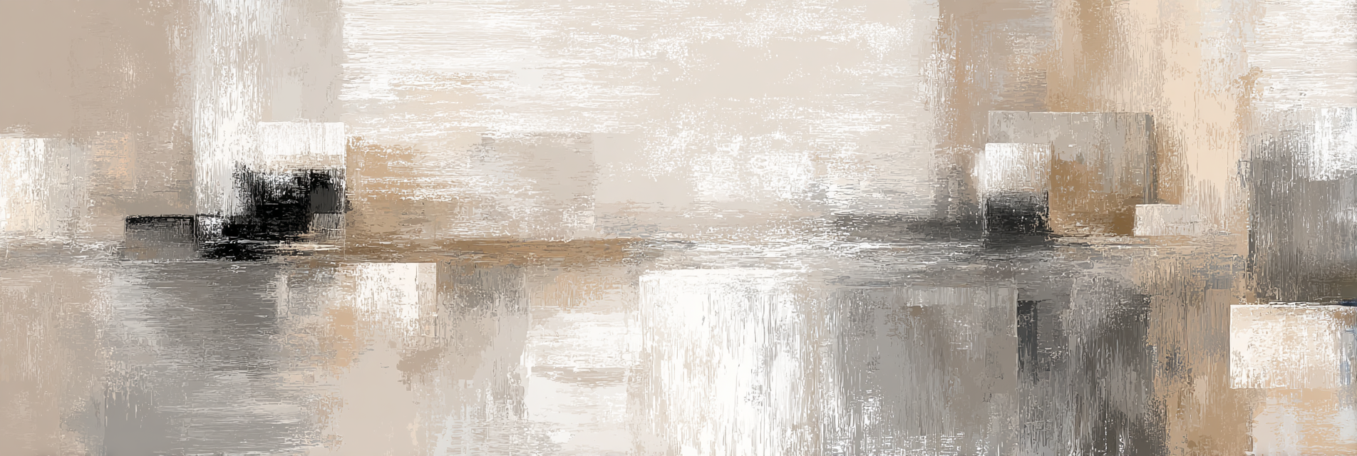 Abstraktes Kunstwerk Beige Grau Weiss Texturiert | Japandi | Einrichtungsstile