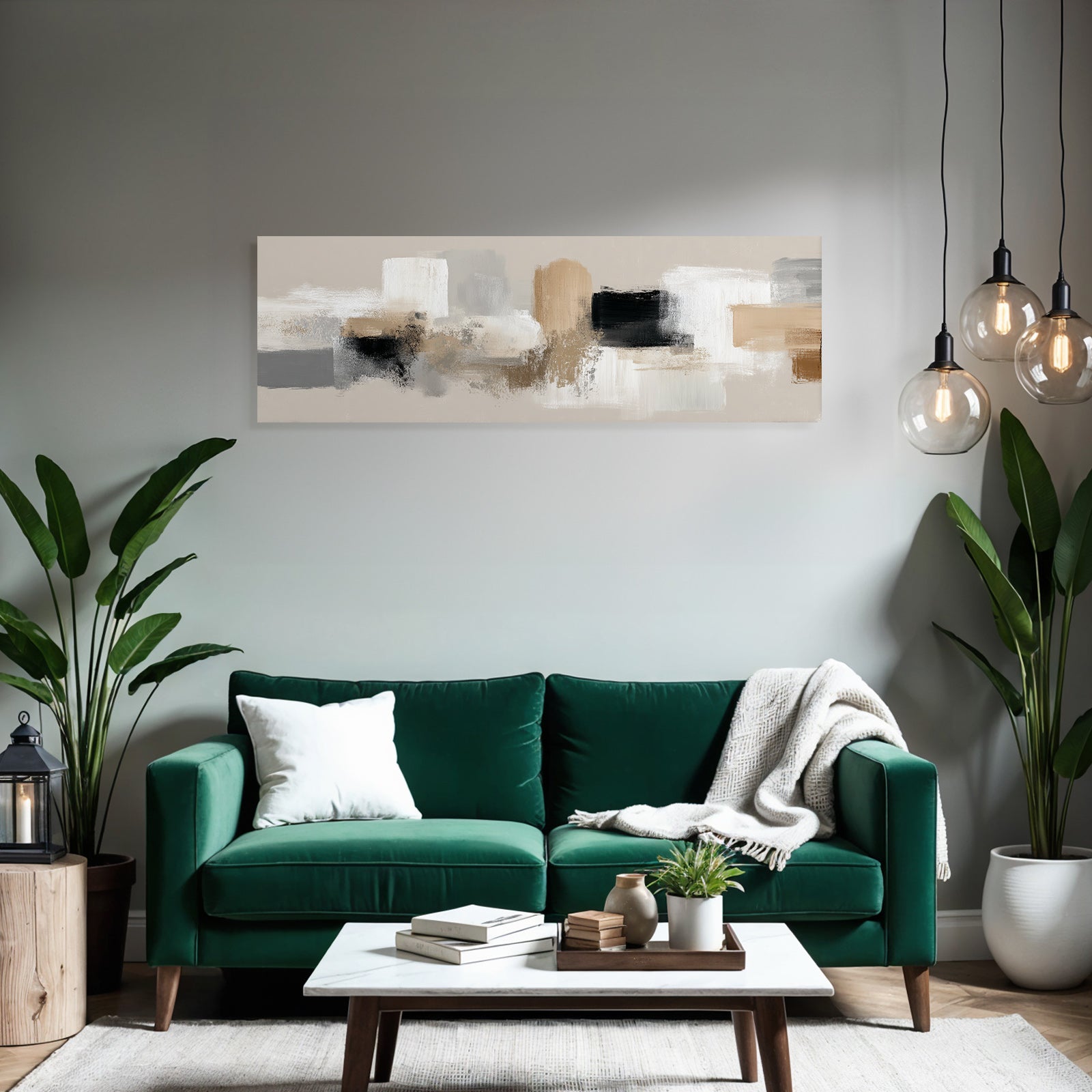 Abstract artwork Neutral colors Bold brushstrokes