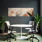 Artistic Flower And Plant Illustration Soft Earthy Tones Aspect Ratio