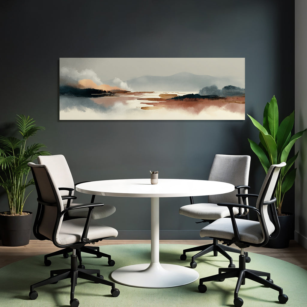 Digitale Landschaft Illustation Clouds Mountains Water
