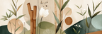 Modern Botanical Plants Abstract Illustration | Japandi | Einrichtungsstile