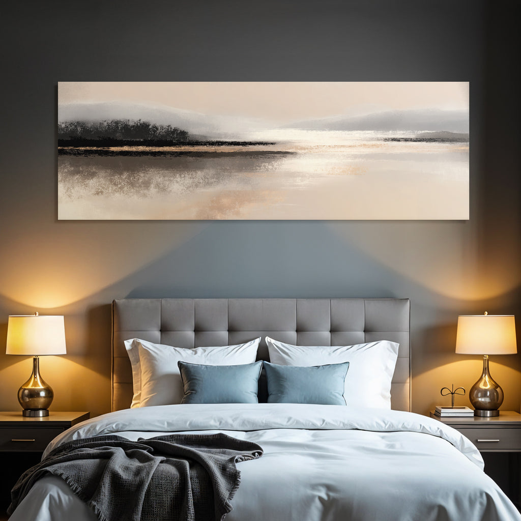 Ruhige Landschaft Bei Sonnenaufgang Oder Sonnenuntergang Ueber Wasser Aspect Ratio
