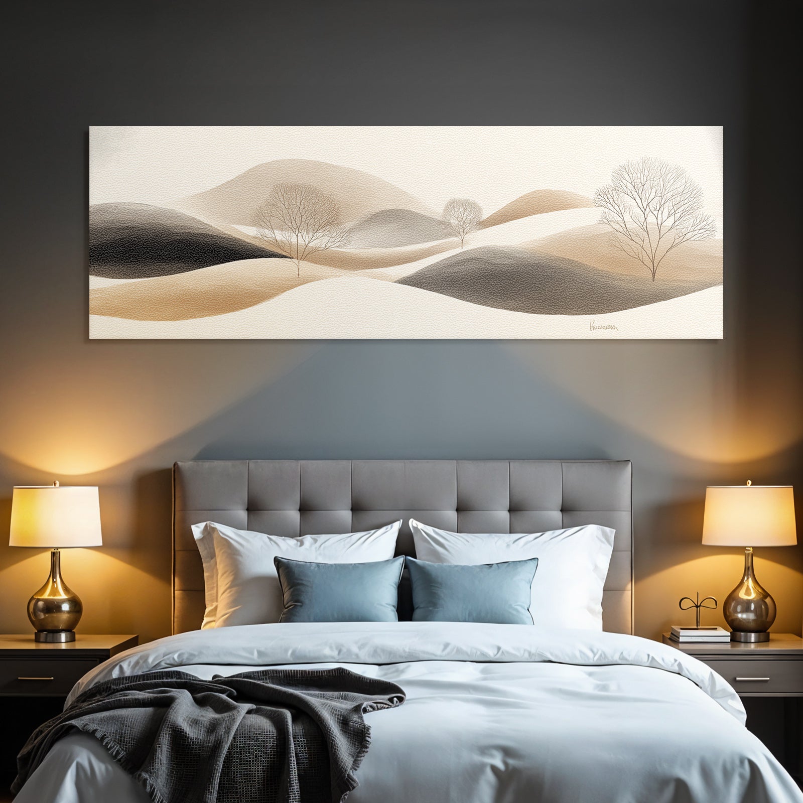 Rolling Hills With Trees Minimalist