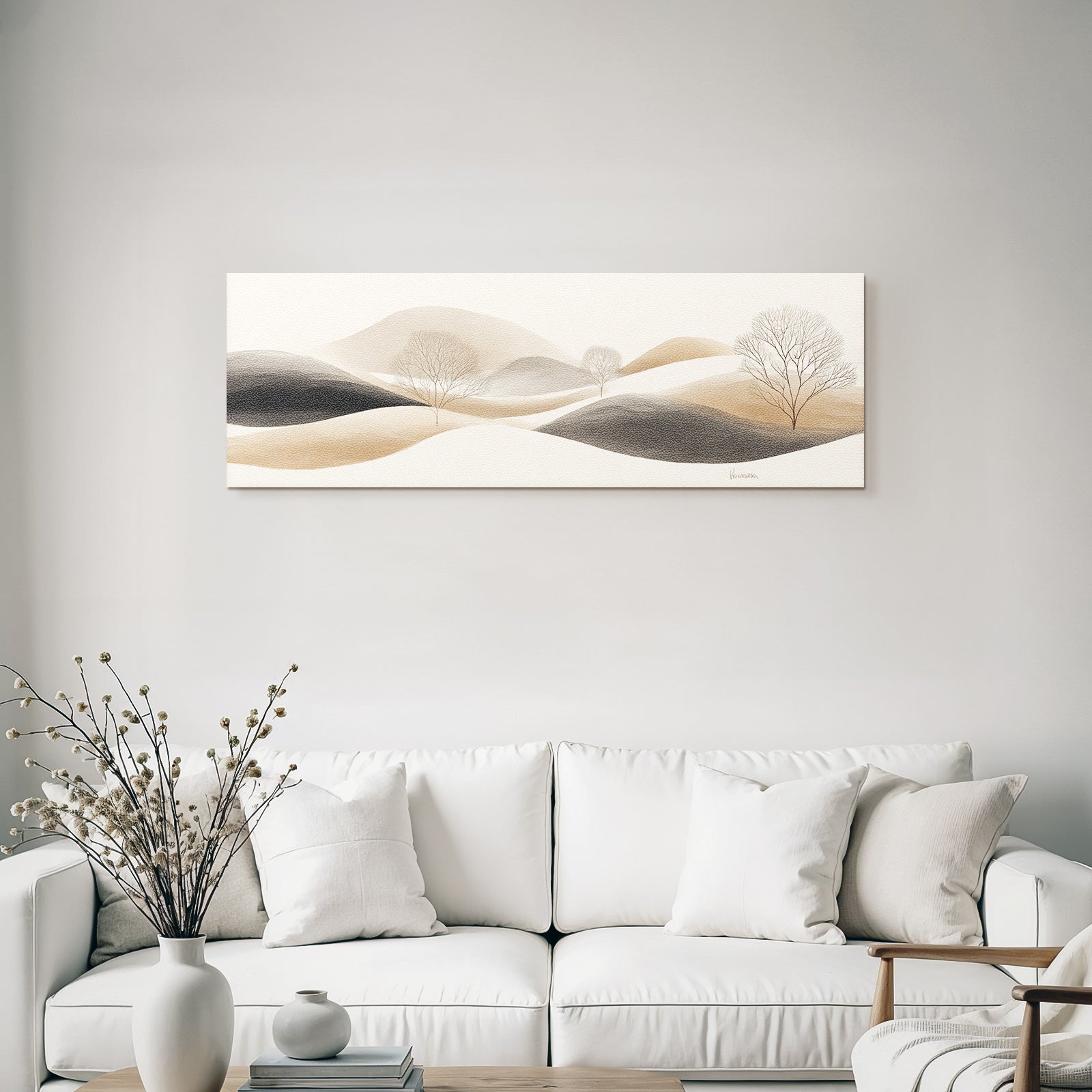 Rolling Hills With Trees Minimalist