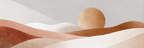 Stilisierte Abstrakte Landschaft Sanfte Formen Beige Braun Grau Oval Sonne Mond | Japandi | Einrichtungsstile